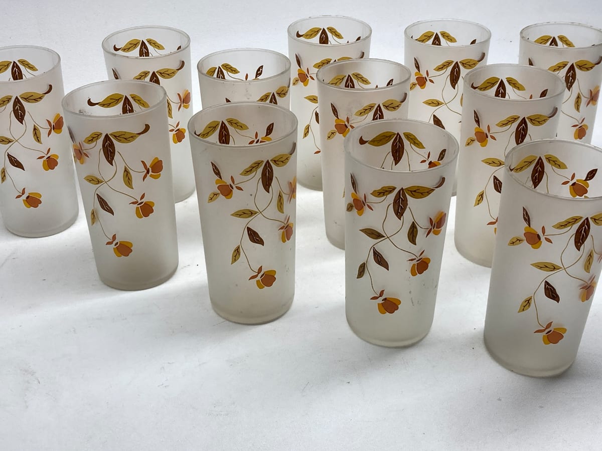 set of 12 jewel tea frosted iced tea glasses 