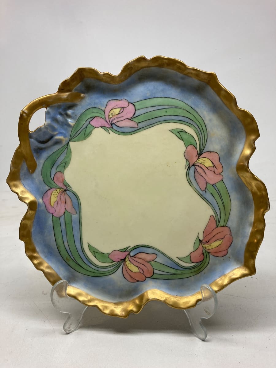Hand painted Limoges cookie plate, Image 6.