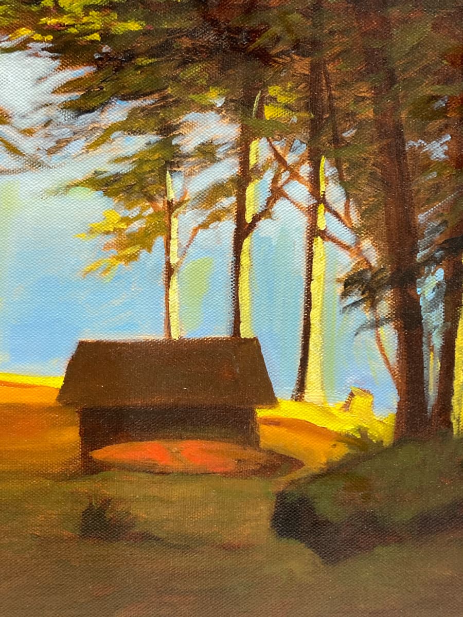 original cabin painting on canvas, Image 1.