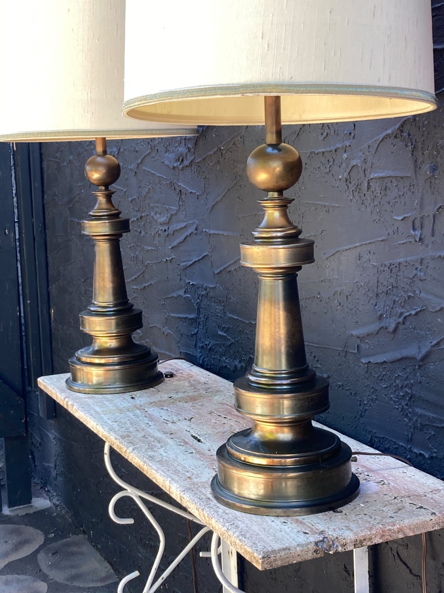Pair of brass Stiffel table lamps 