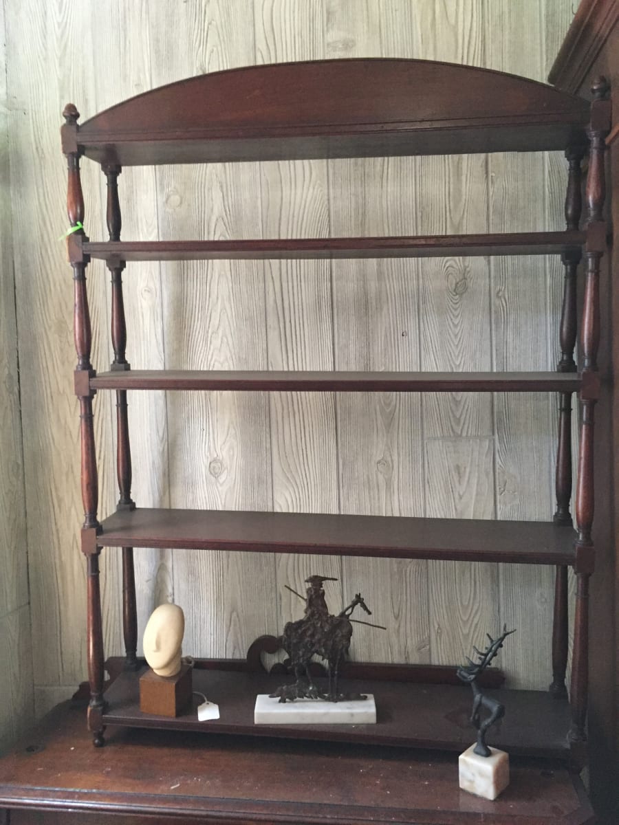 Vintage early mahogany wall shelf 