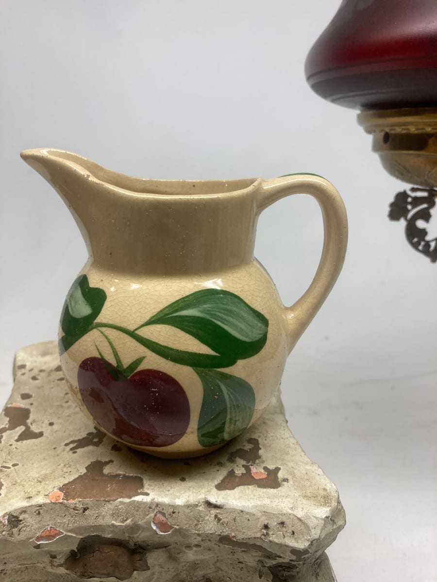 hand painted WATT pottery pitcher 