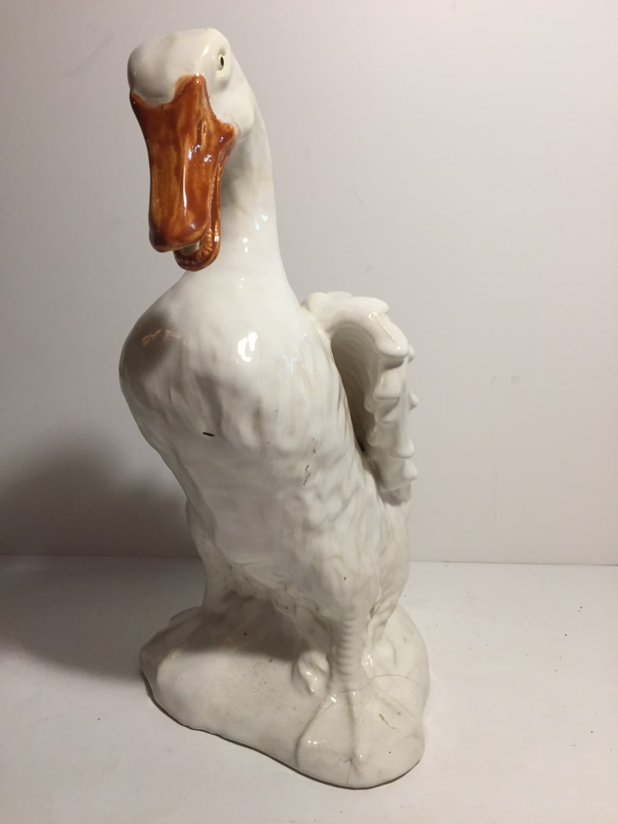 Pair of pottery geese figures, Image 5.