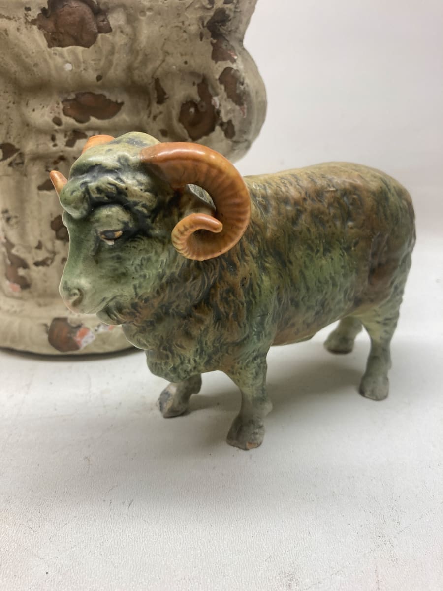 Porcelain ram figure 