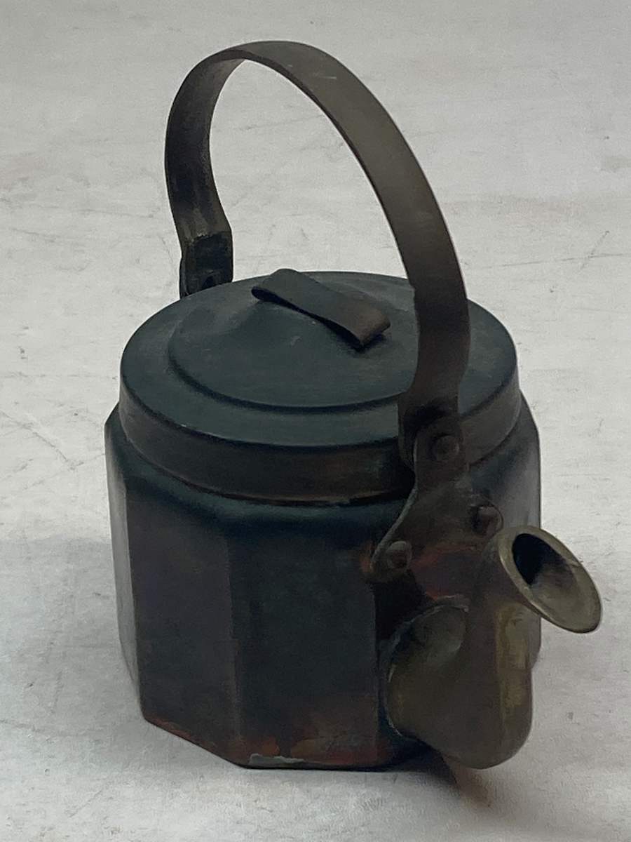 small vintage copper teapot, Image 3.