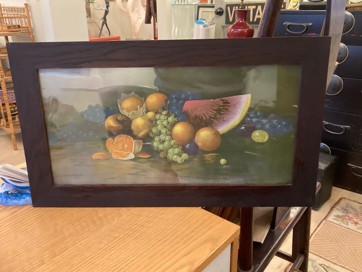 Framed still life of fruit 