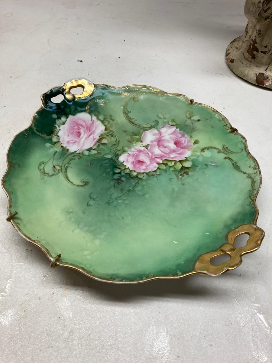 Hand decorated turn of the century plate 