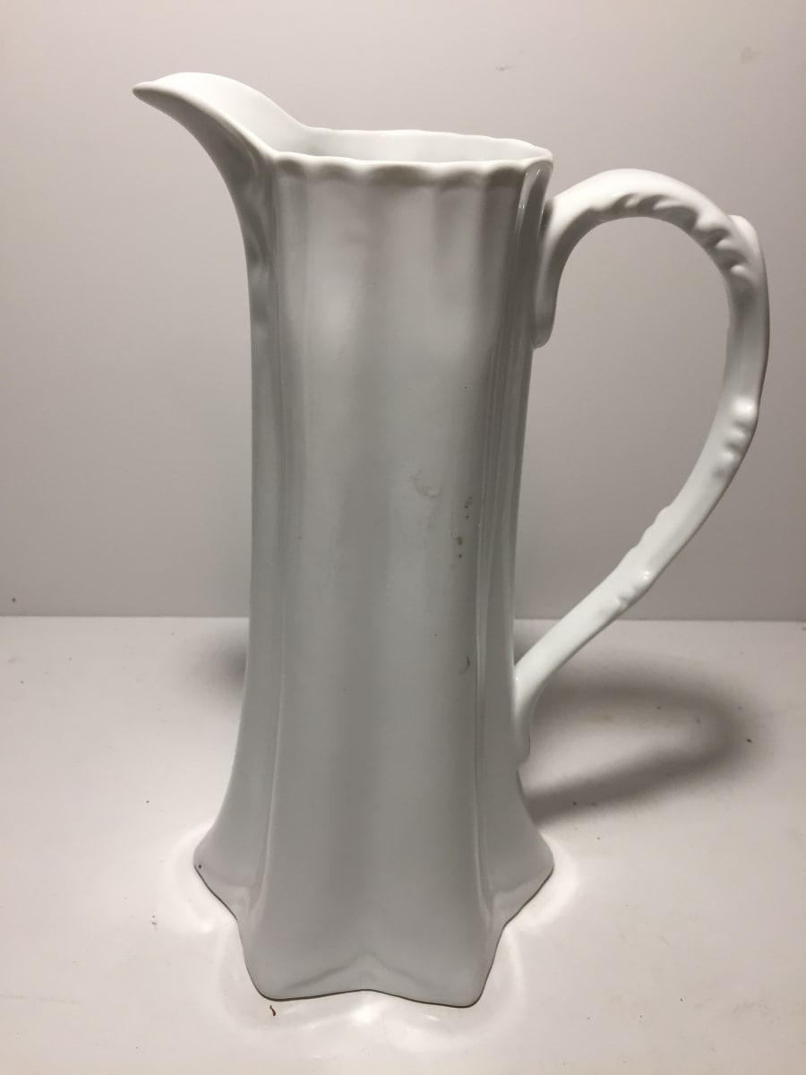 early white porcelain pitcher 