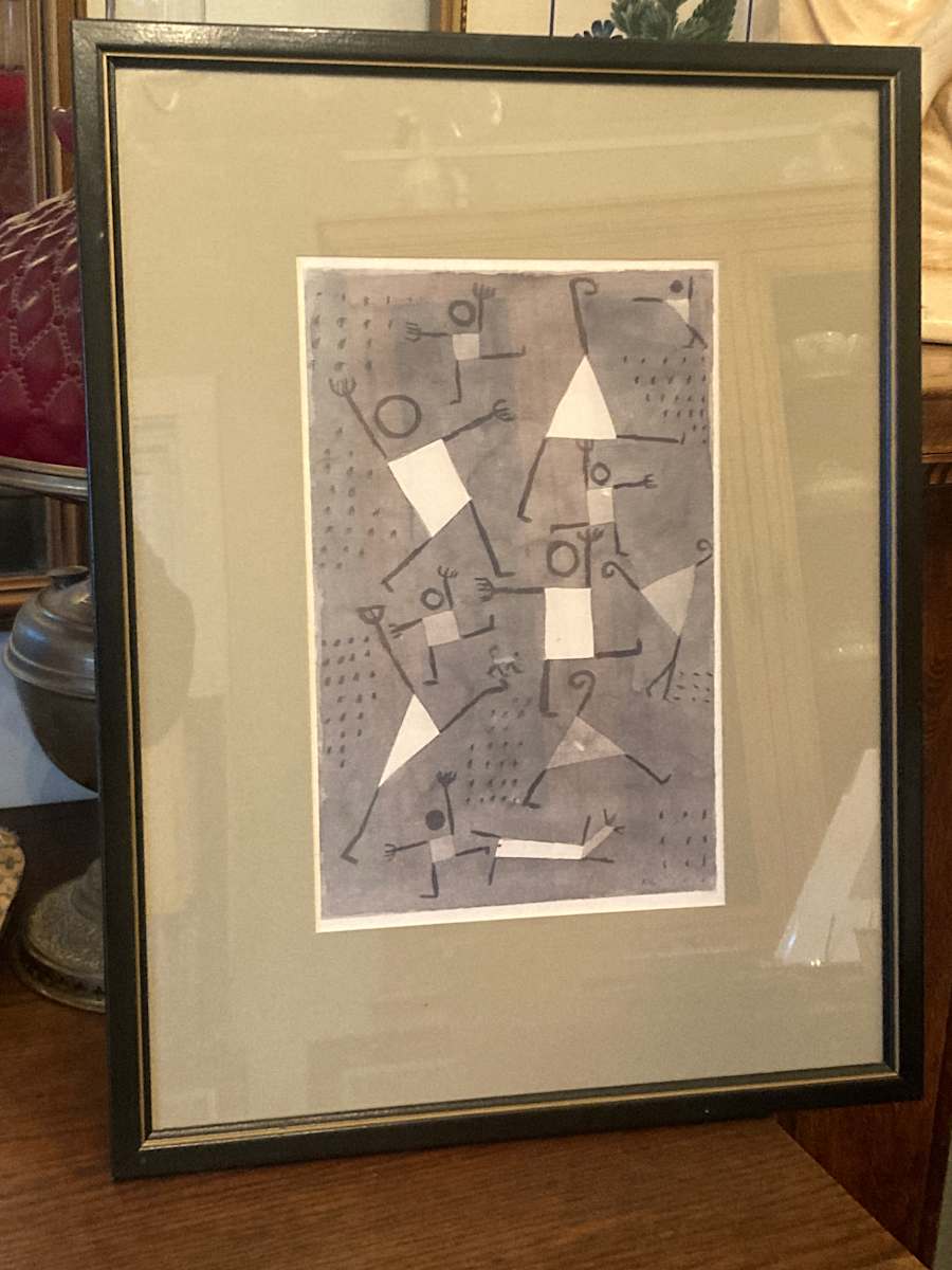 framed Paul Klee lithograph, Image 1.