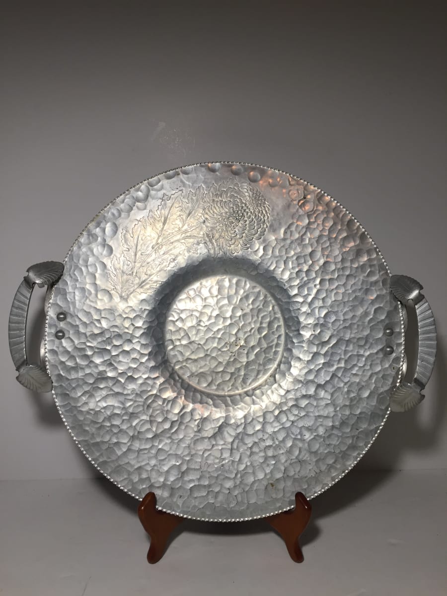 hammered aluminum mcm platter 