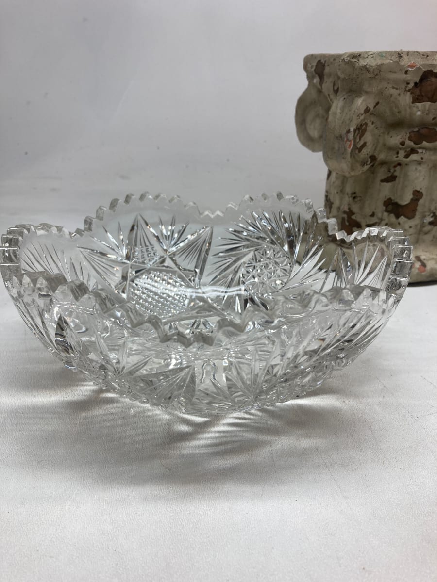 early cut glass bowl 