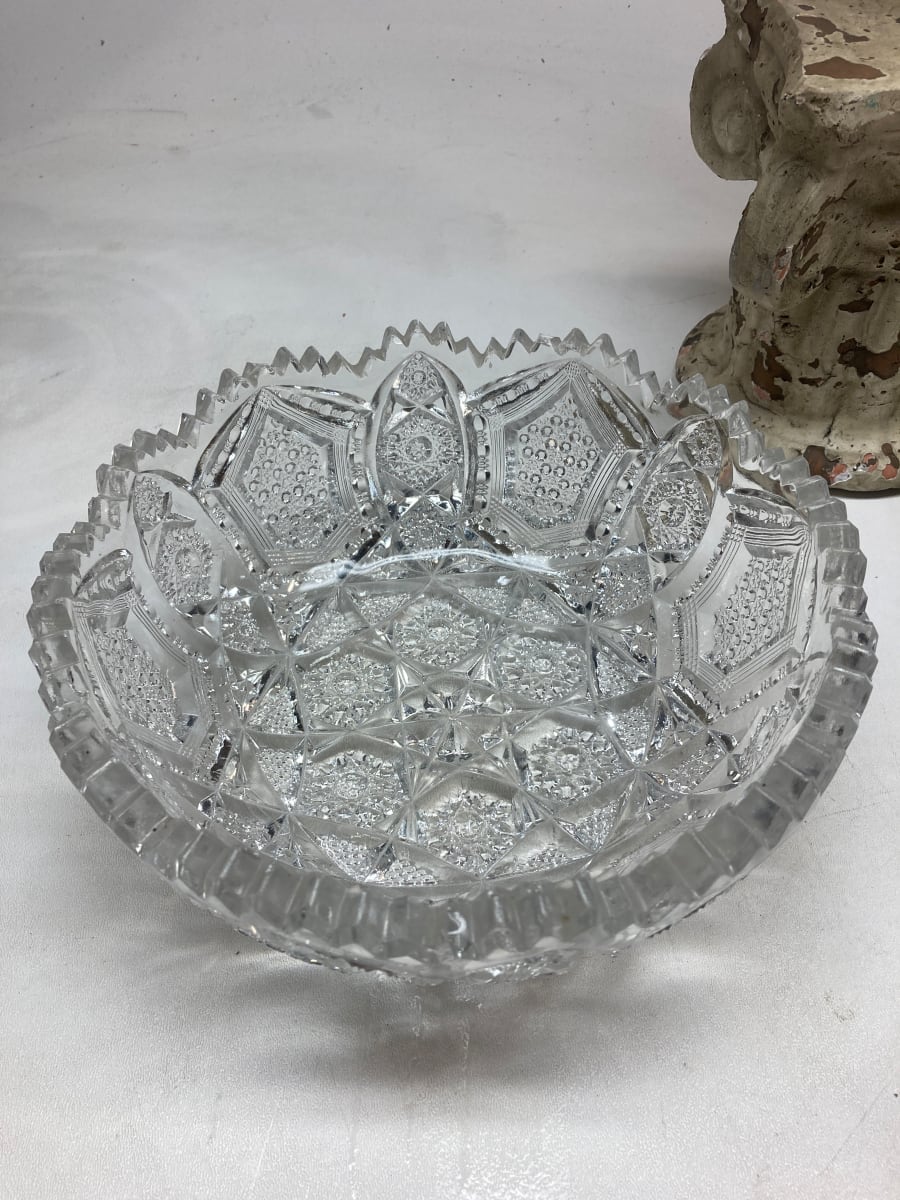 early cut glass bowl 