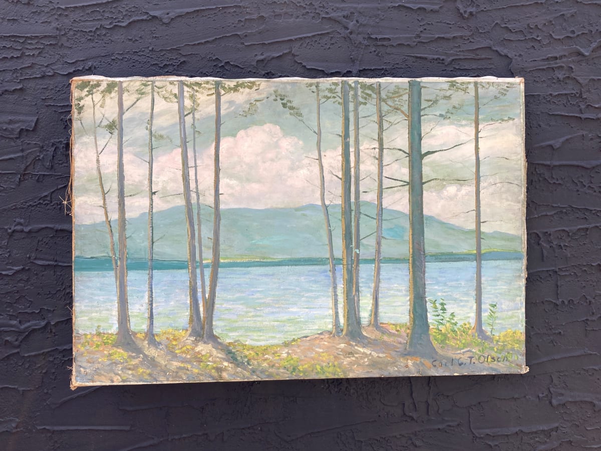 Carl G. T. Olson lake Ossipee range New Hampshire oil on canvas 