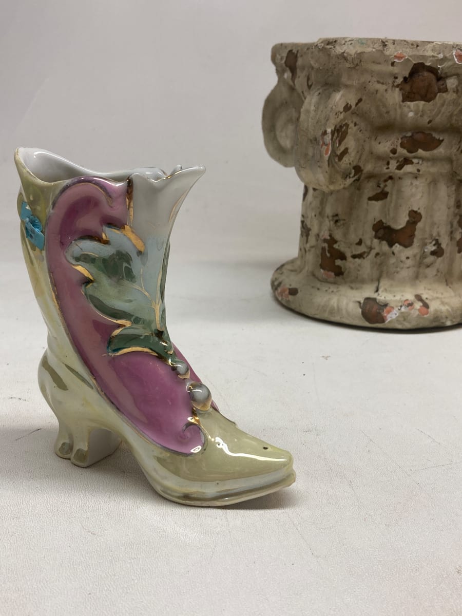 Victorian shoe vase 