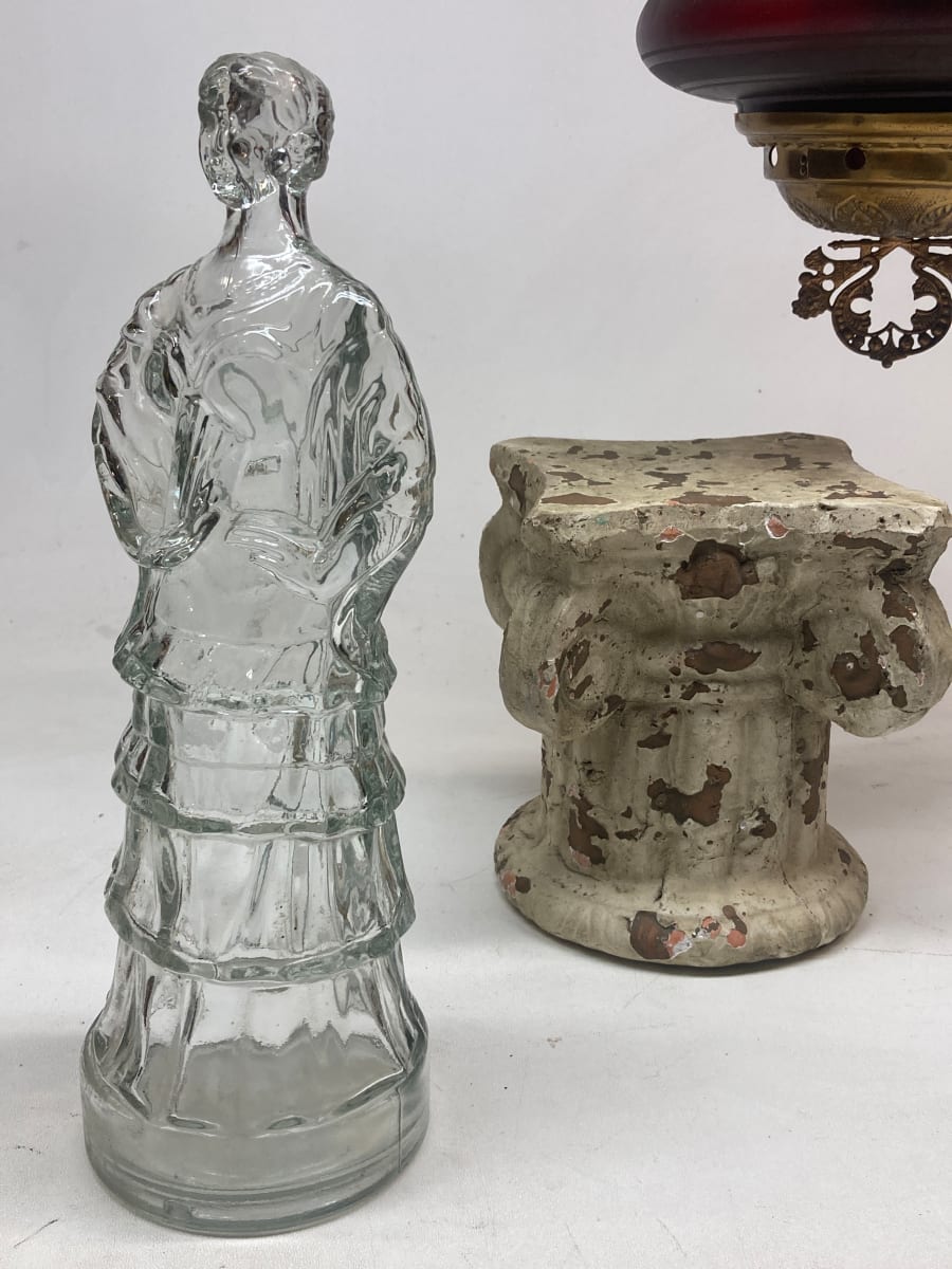 Large glass female clear glass vase 