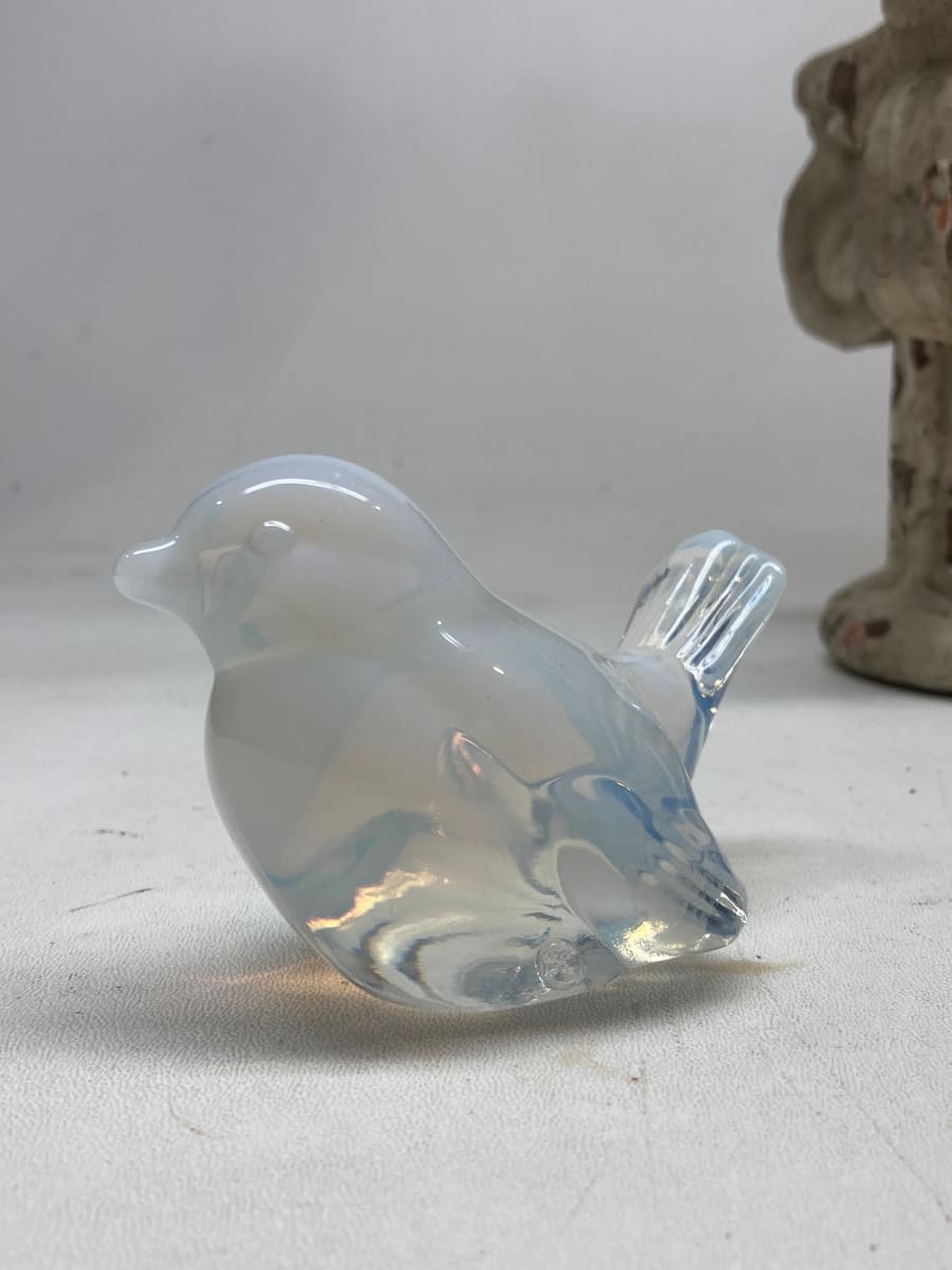 opalescent small glass bird 