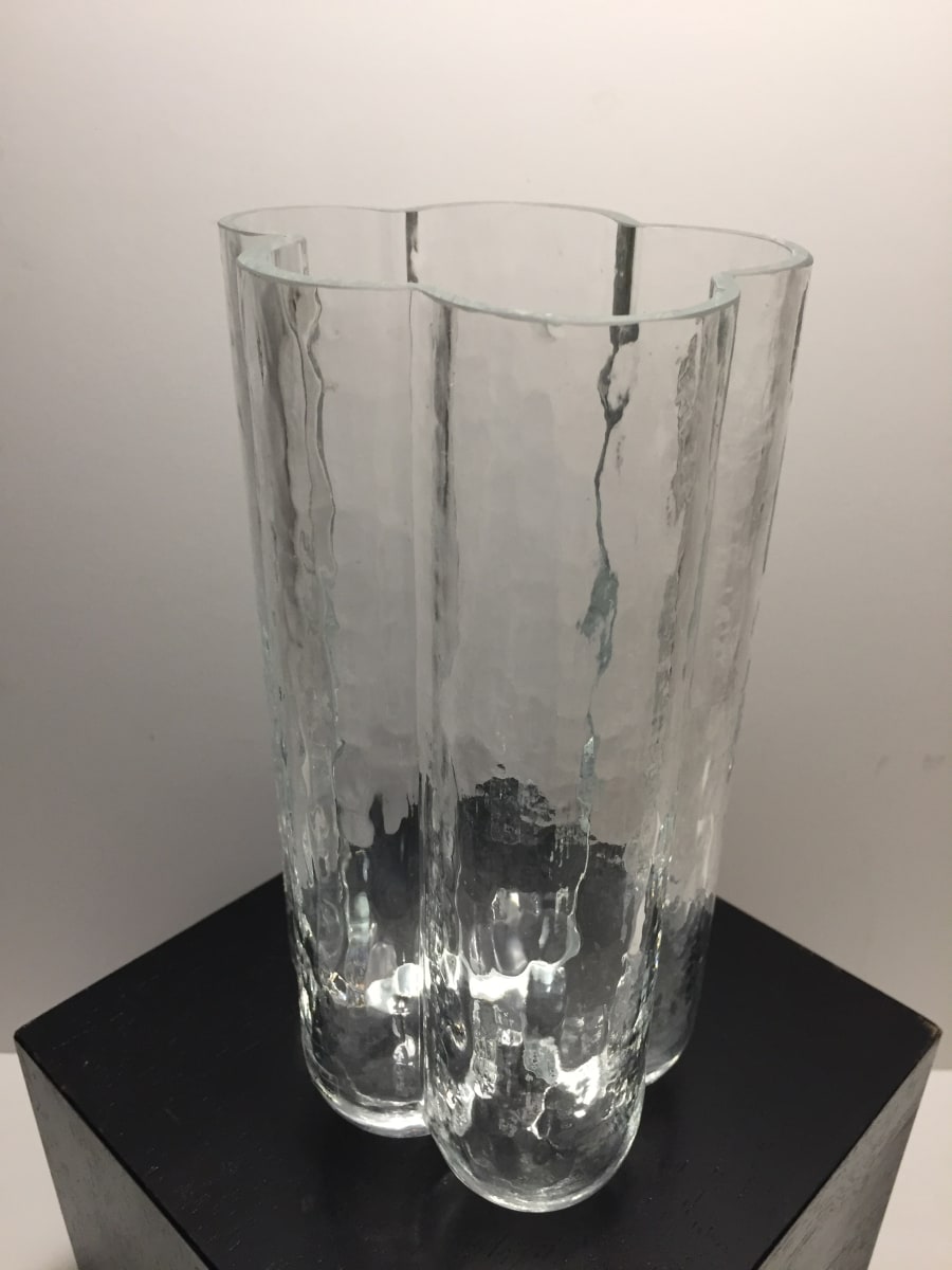 Art glass Scandinavian clear vase 