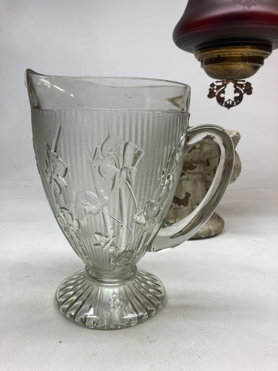 Clear imperial full sized glass pitcher 