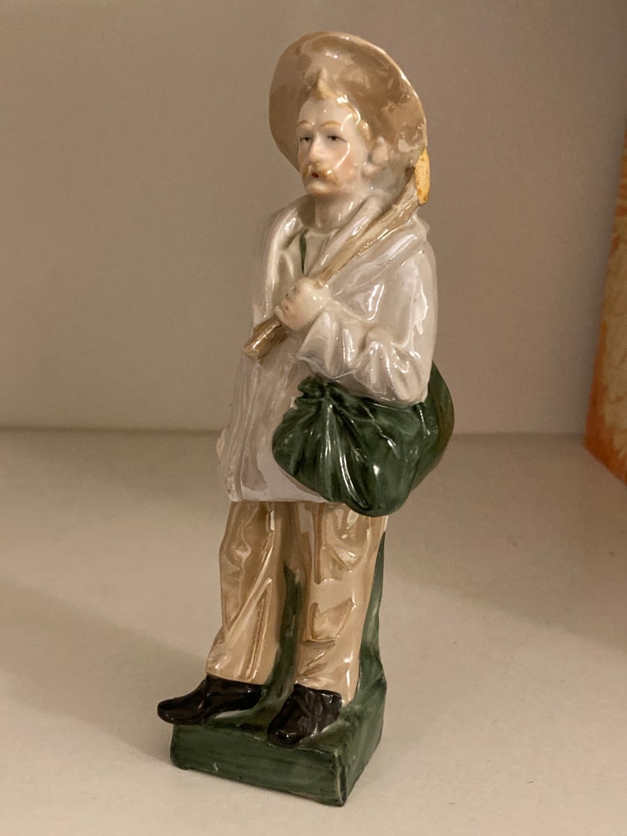 hand painted porcelain man decanter, Image 2.