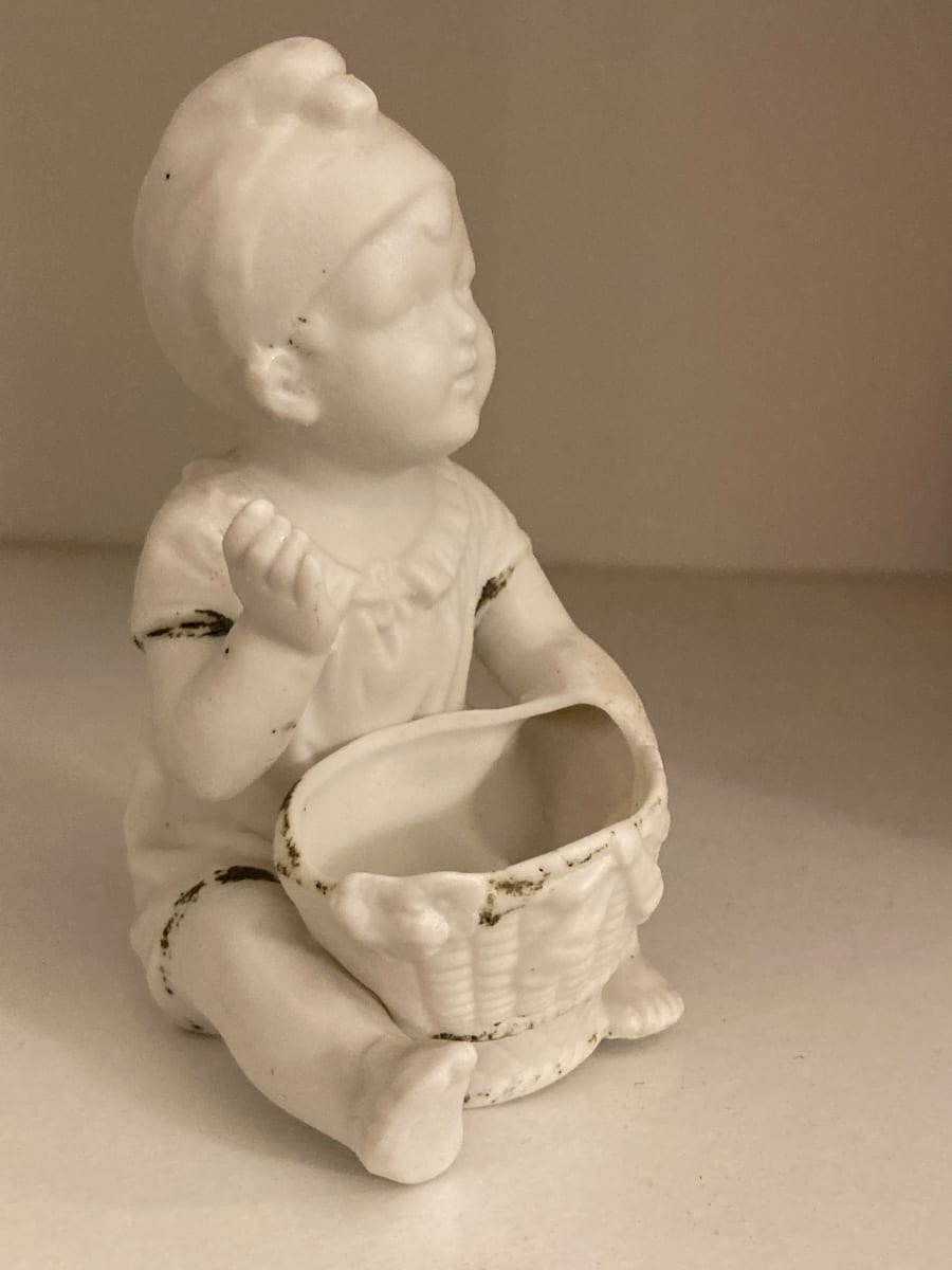 hand painted bisque parian baby 