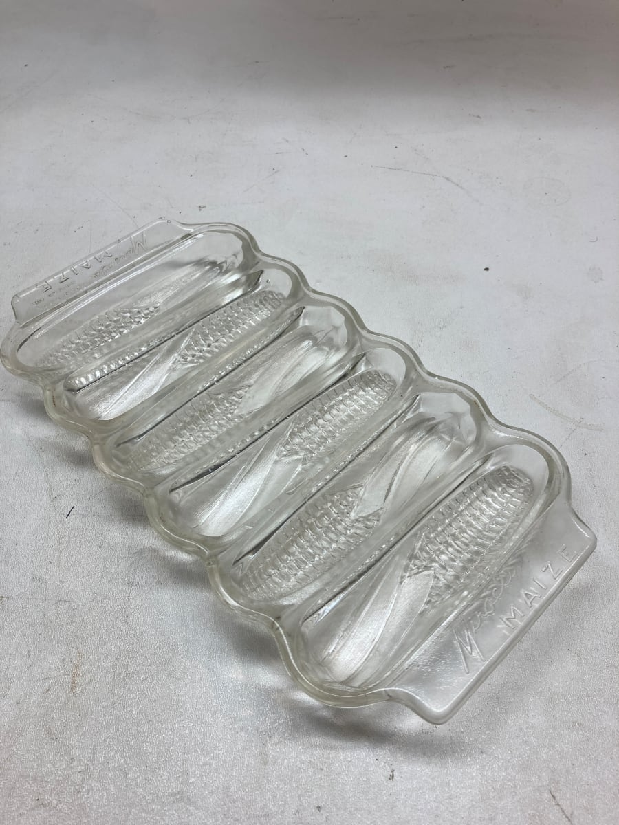 glass corn muffin plate, Image 3.
