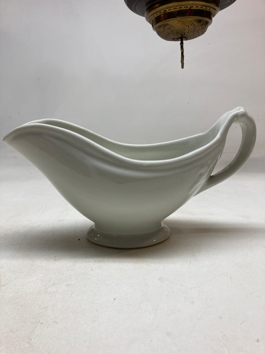 iron stone large gravy boat, Image 2.