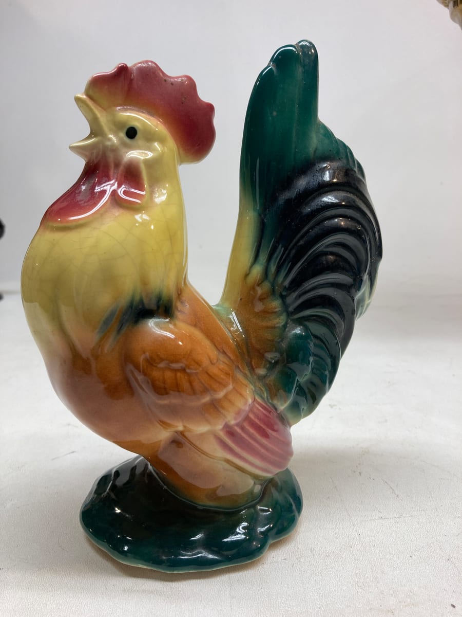 art pottery rooster 