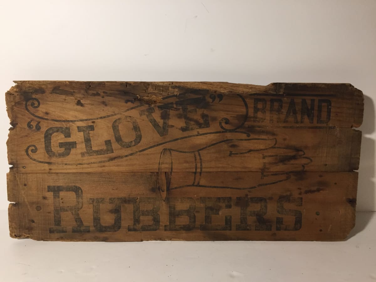 Vintage wooden glove sign 