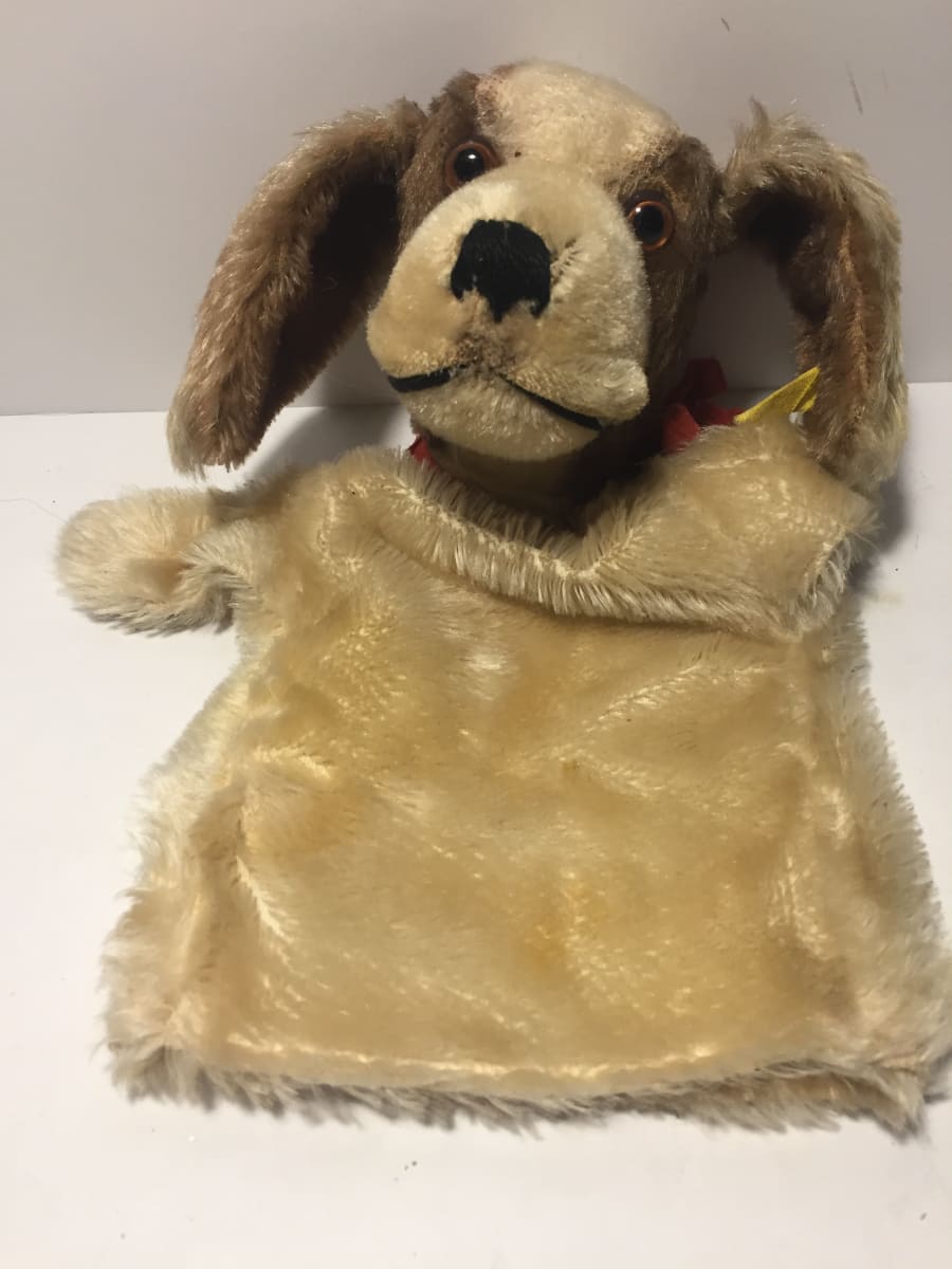 Steiff vintage dog puppet 