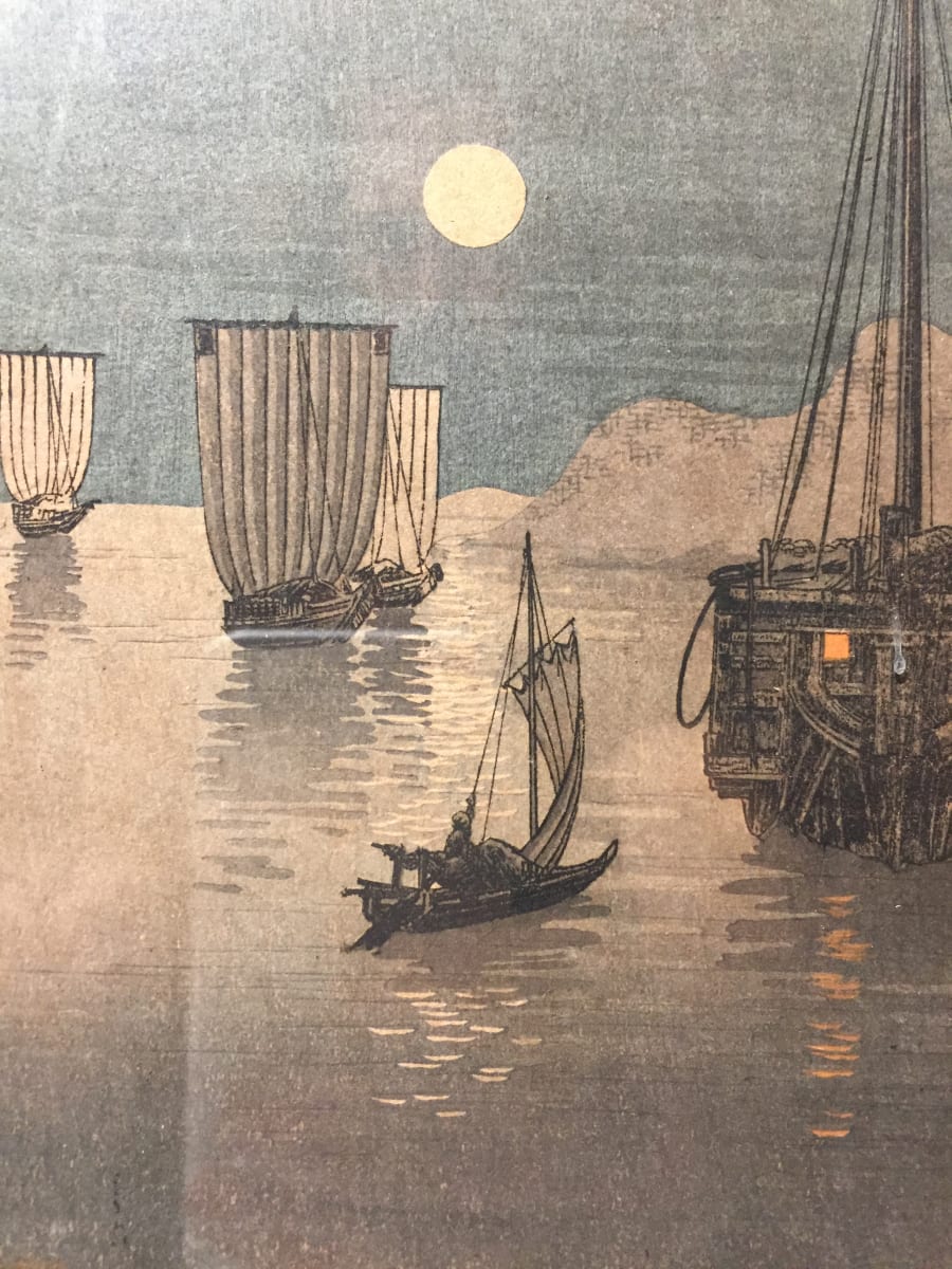 unframed night time Japanese Woodblock 