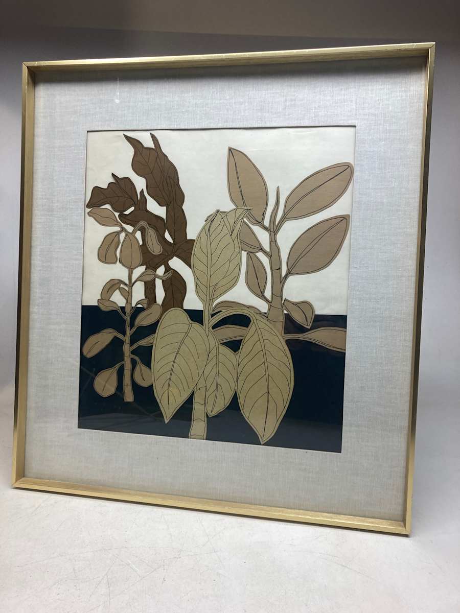 Framed collage botanical by Charlene Birmingham 