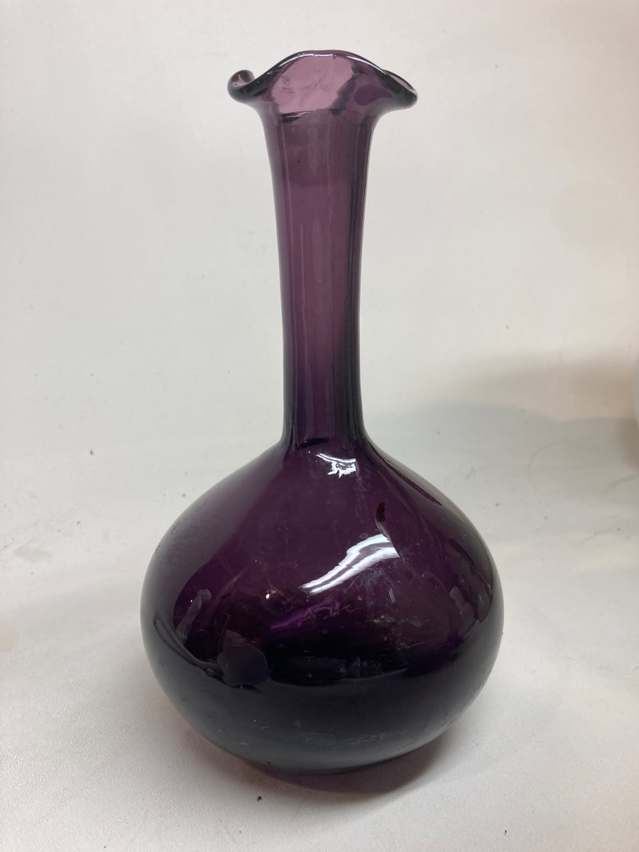 Purple narrow tall bud vase 