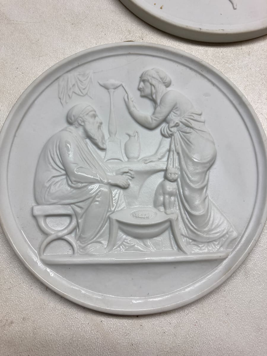 Danish white porcelain plaque, Image 3.