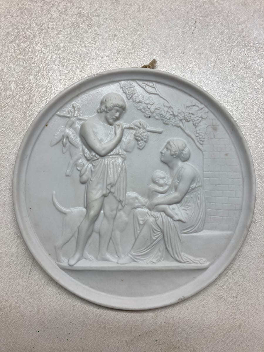 Danish white porcelain plaque, Image 3.