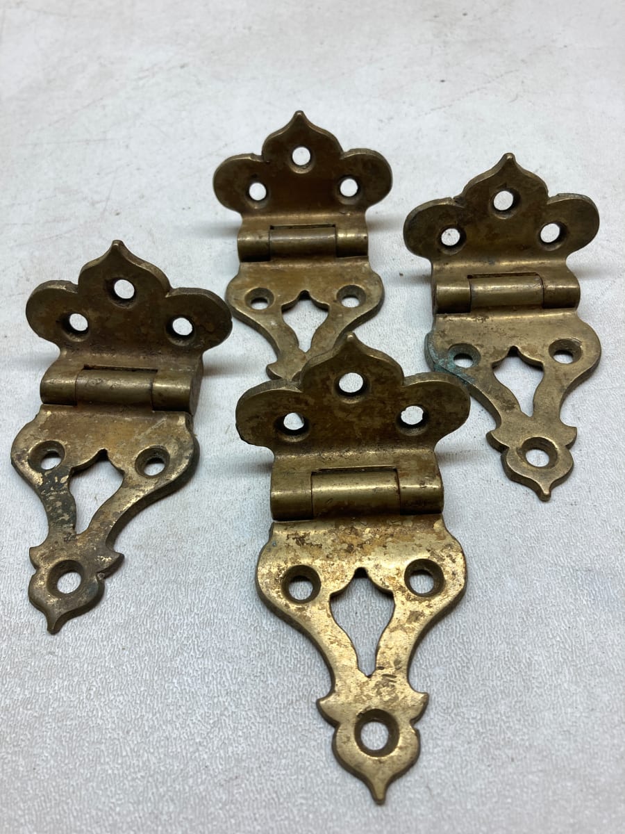 Brass Victorian era hinges 