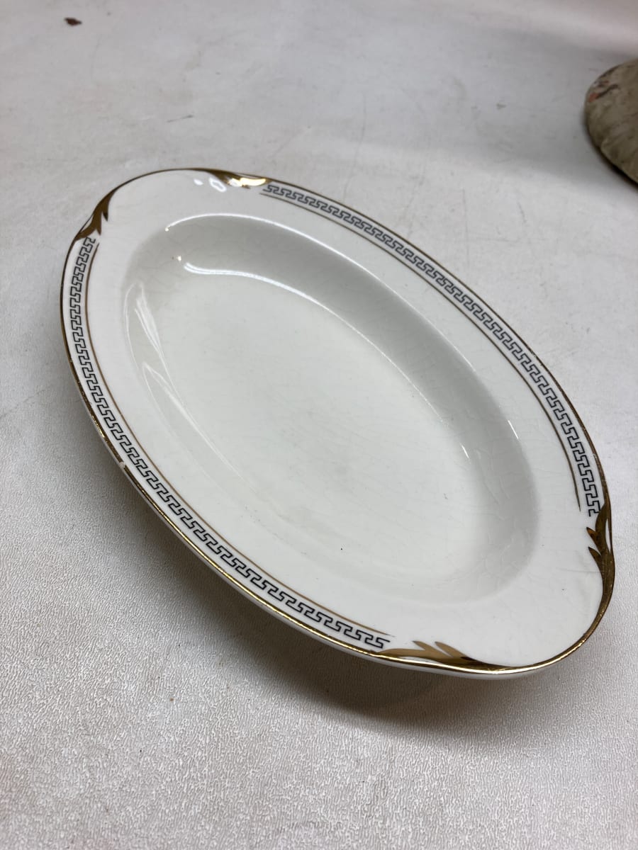 Pope Gossard greek key oval serving dish 