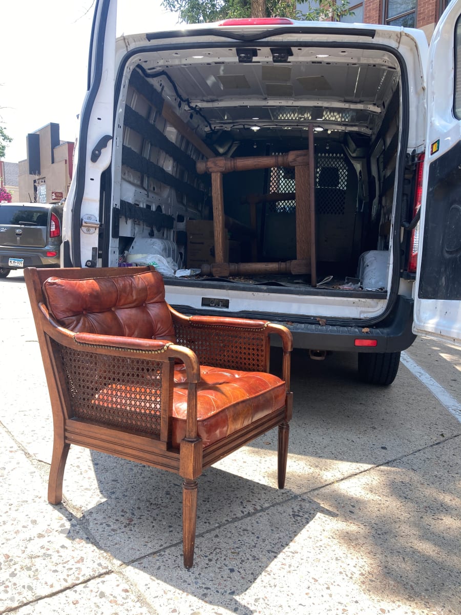 Leather arm chair 