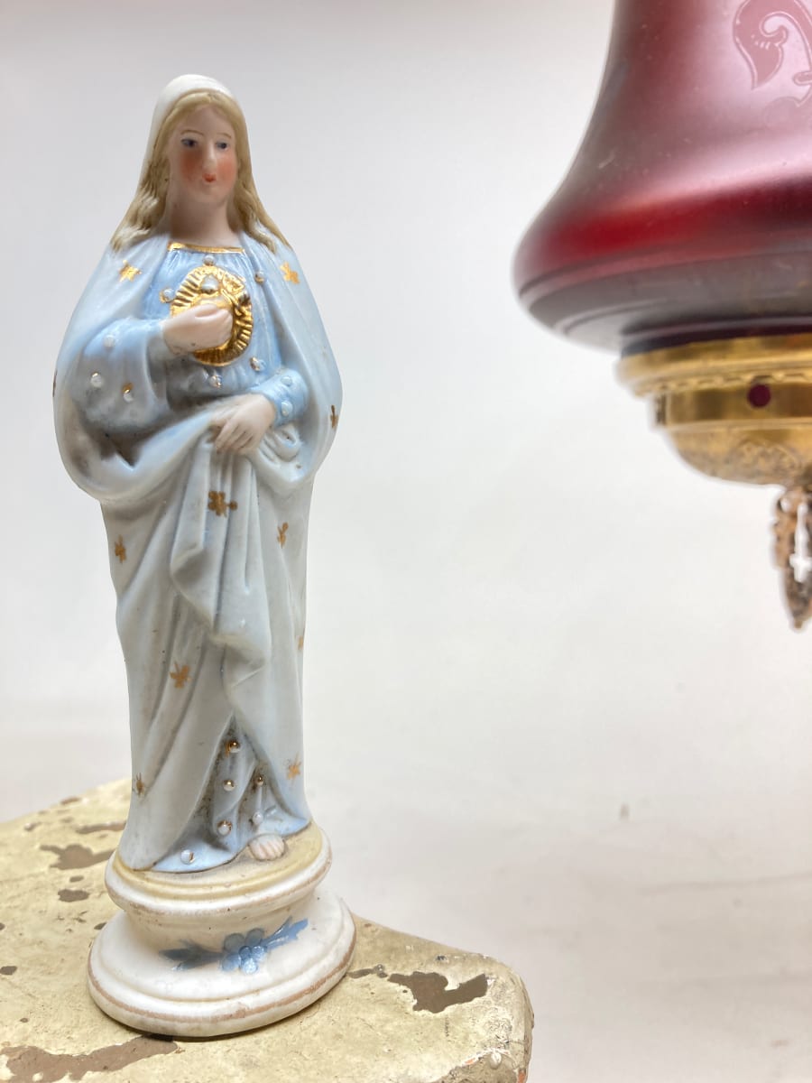 Hand painted porcelain Madonna figure 