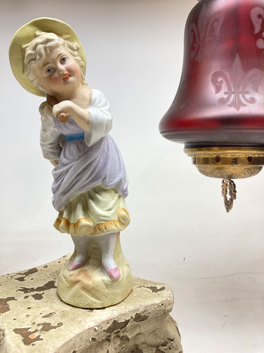 Hand painted girl porcelain figure, Image 2.