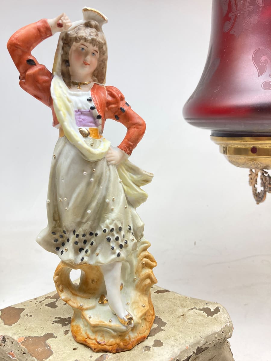 Hand painted porcelain female figure, Image 2.