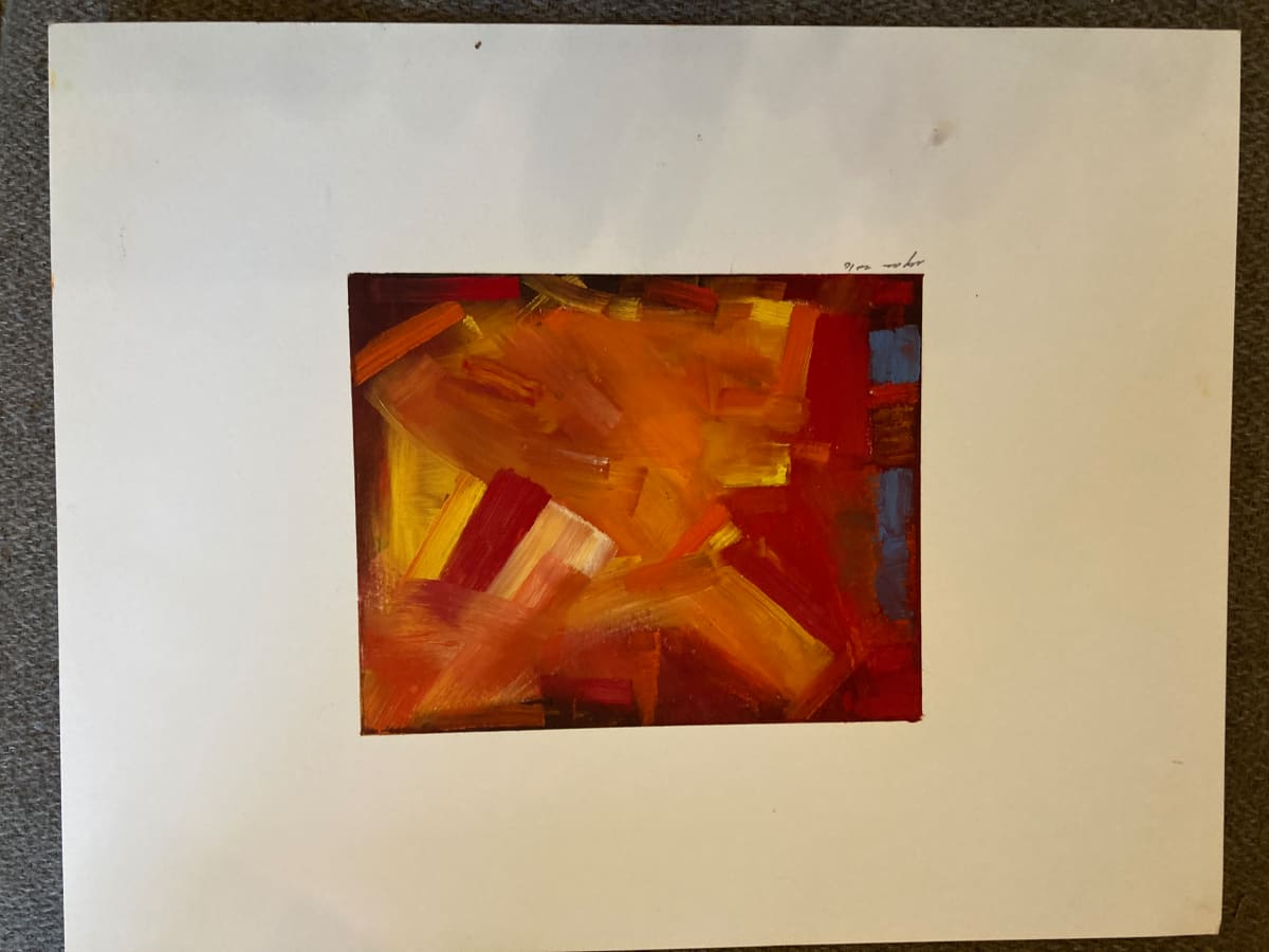 Original painting on paper in Orange, Image 2.