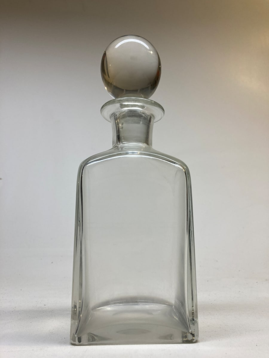 hand blown glass decanter 