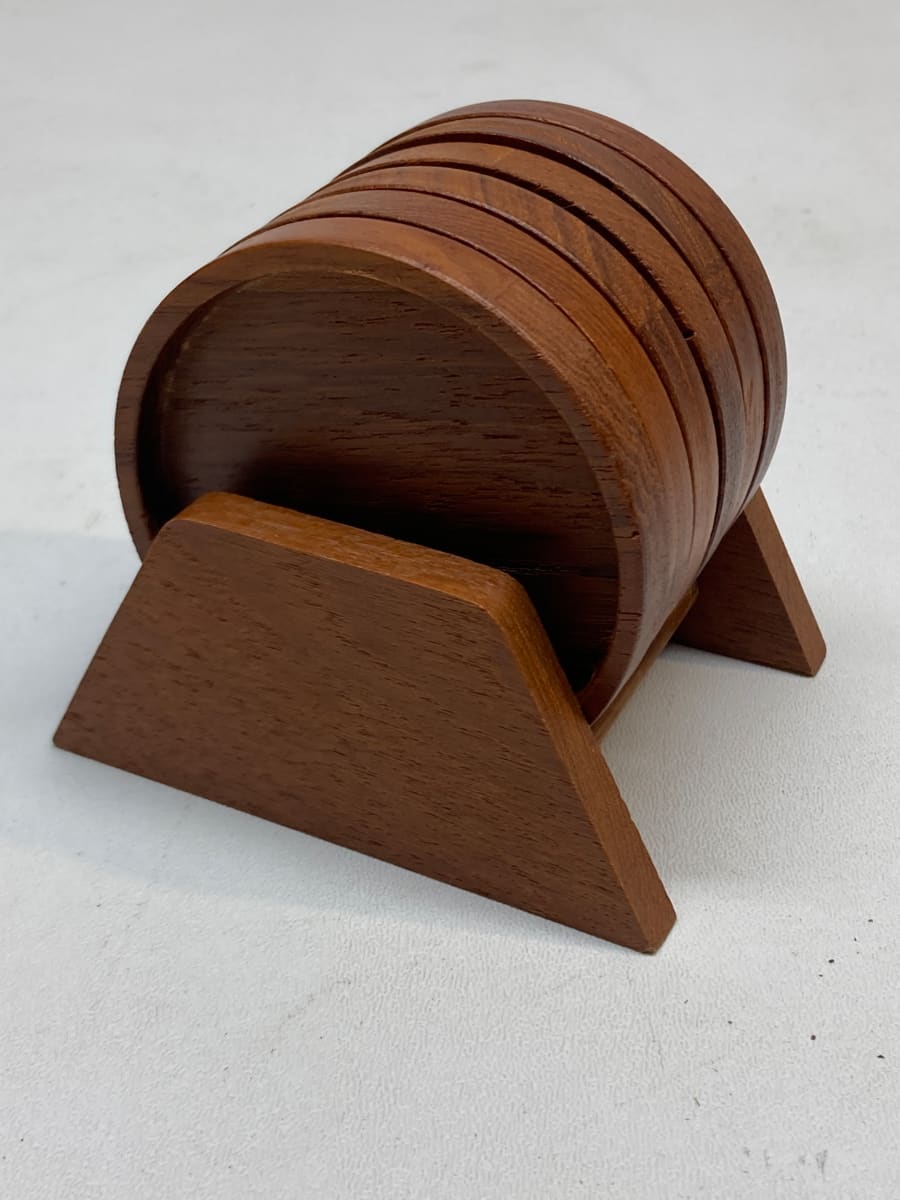 Scandinavian teak coasters 