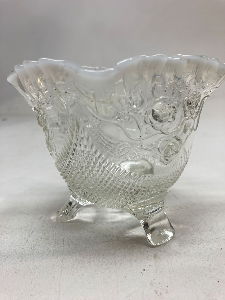 Jefferson Opalescent  three legged vase 