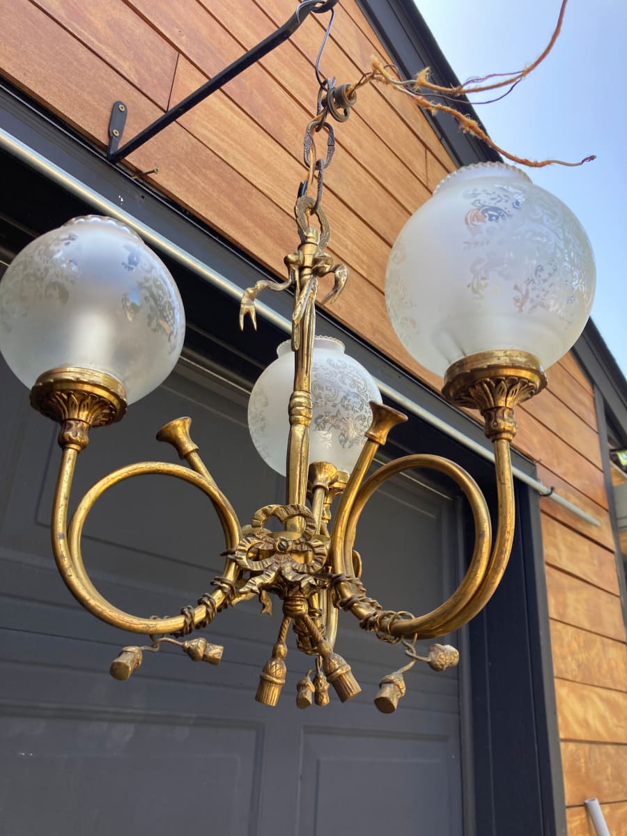 vintage brass chandelier 