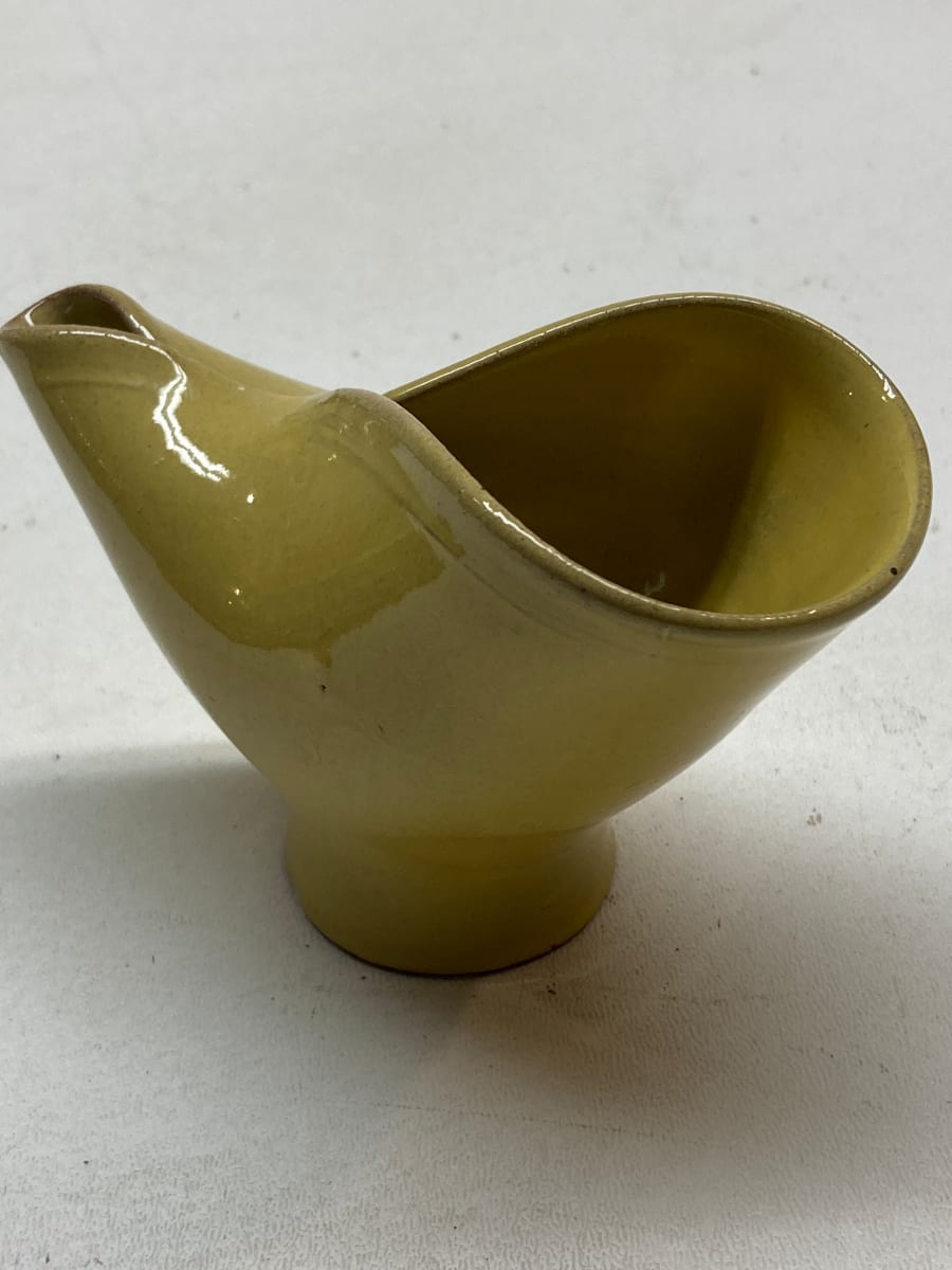 Swedish yellow pottery modern vase 