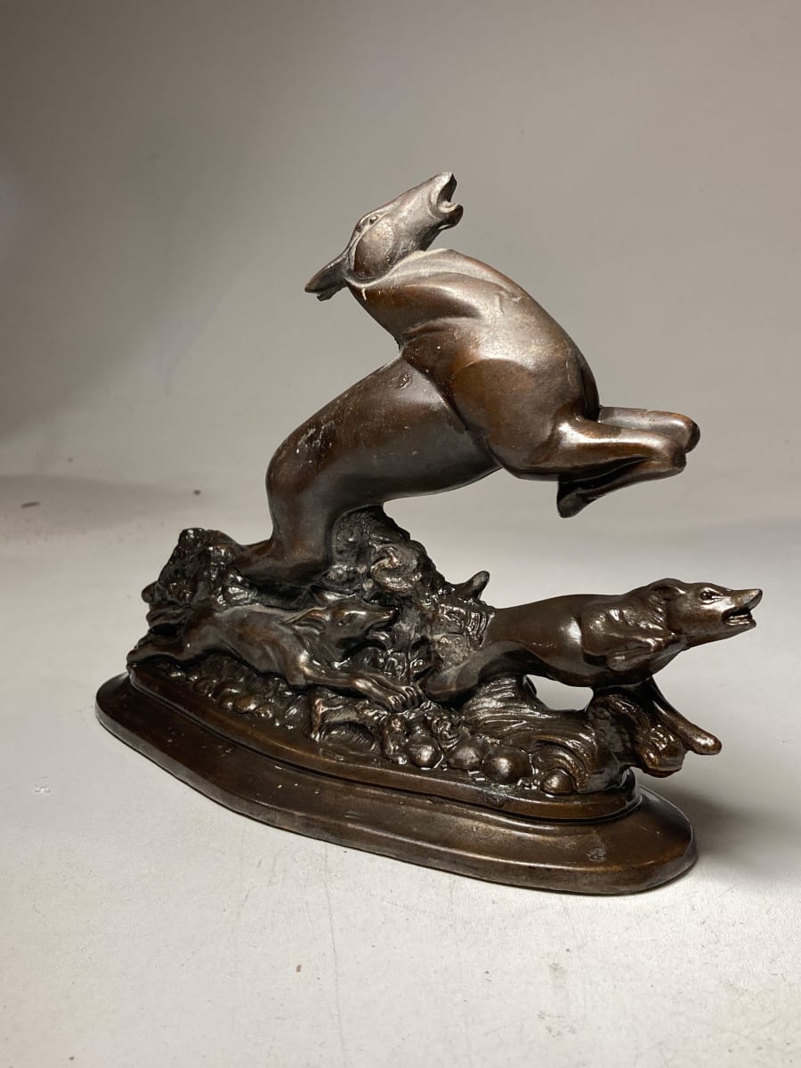 Art Deco deer and hound, Image 1.
