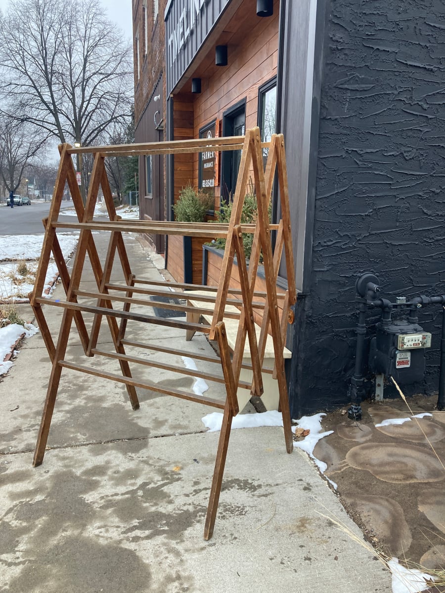 folding primitive drying rack 