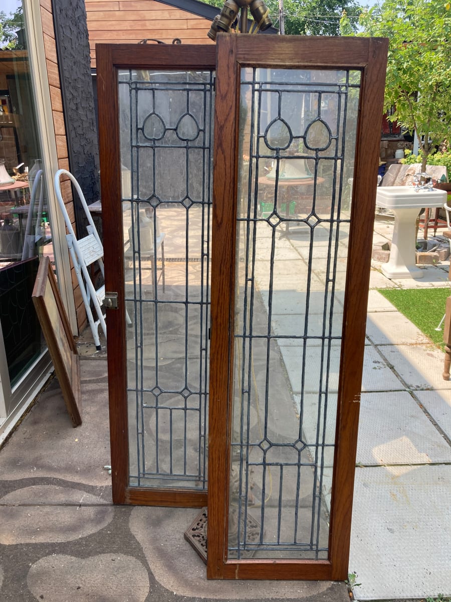 Arts and Crafts leaded glass windows 