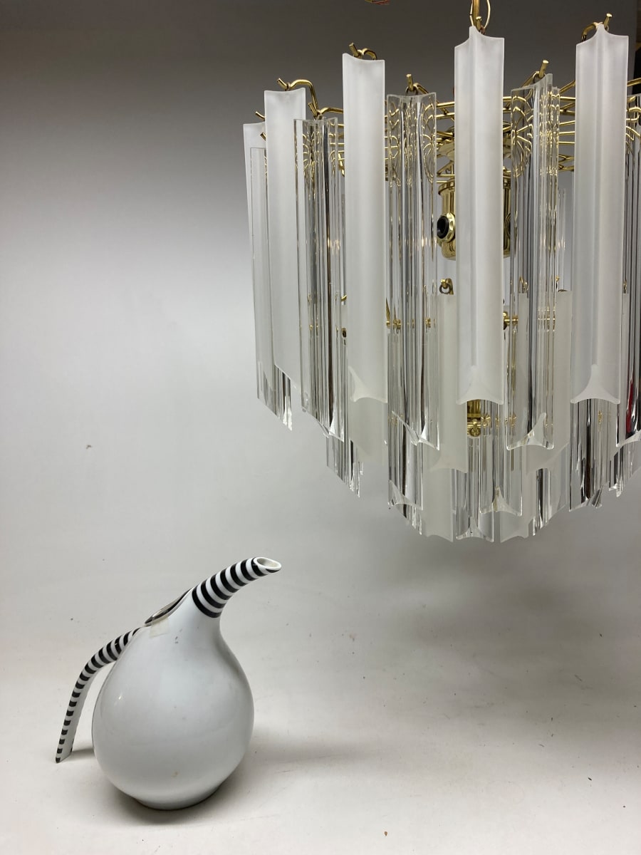 3 tiered lucite Chandelier, Image 5.